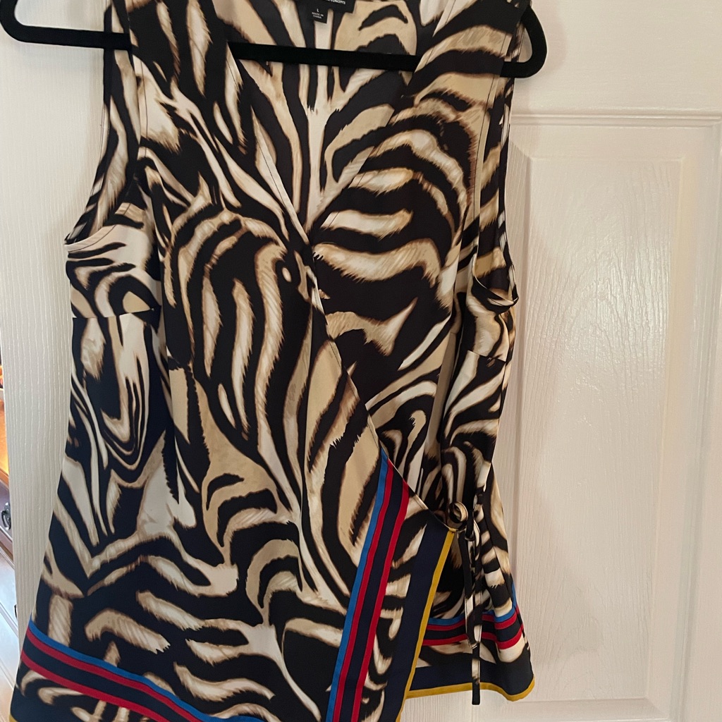 Inc International Concepts Zebra Print Blouse Brand New